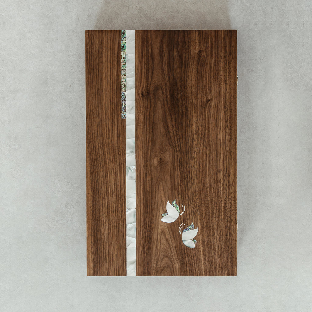Pearl Butterfly Backgammon