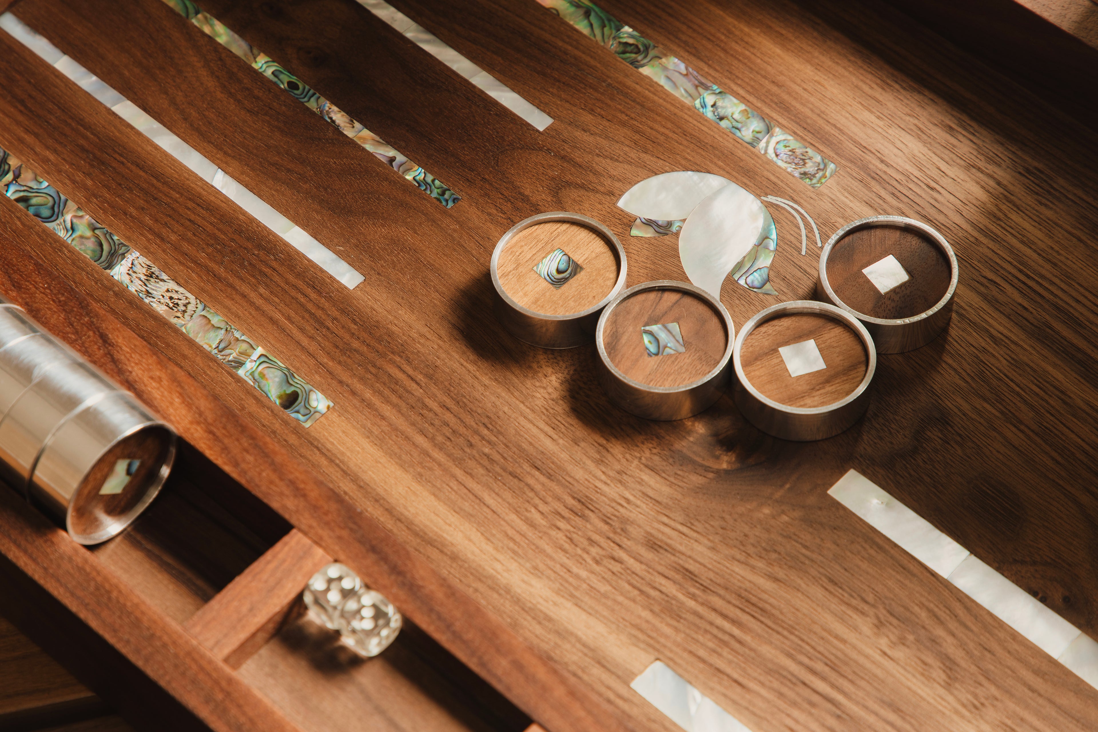 Pearl Butterfly Backgammon